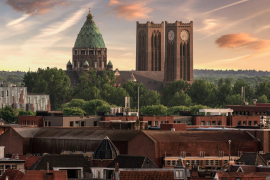 Sint Bavo Kathedraal Haarlem mooie lucht